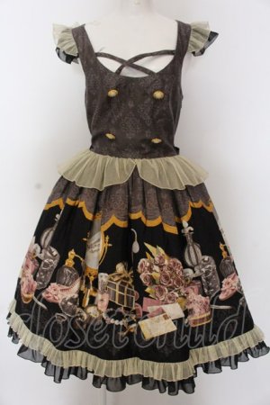画像: metamorphose / Dress room バッスルジャンパースカート（ミニ）  ロイヤルブラック O-25-02-27-1032-ME-OP-IG-OS