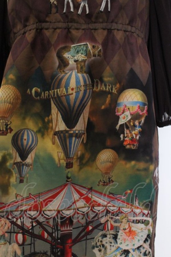 画像2: EXCENTRIQUE / '14W Carnivalチュニックワンピース  バーガンディ O-25-02-27-1035-EL-OP-OW-OS (2)