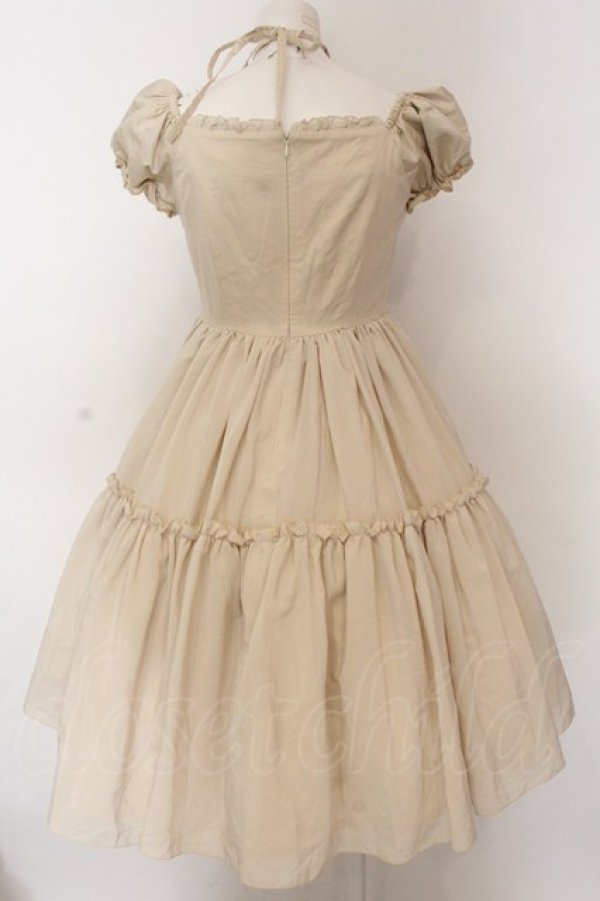 画像4: Victorian maiden / シフォンフリルドールドレス  ベージュ O-25-02-27-1036-CL-OP-IG-OS (4)