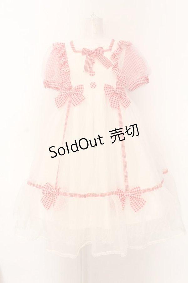 画像1: Angelic Pretty / ふんわりパフェワンピース  シロ×アカ O-25-02-27-1042-AP-OP-IG-OS (1)