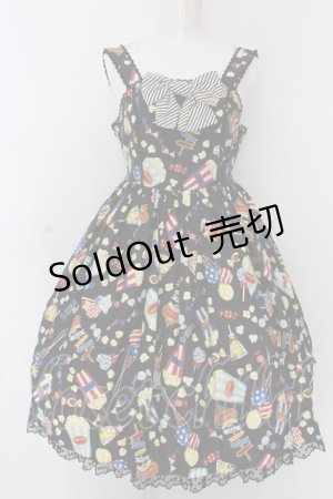 画像: Angelic Pretty / Happy Park Carnivalジャンパースカート  クロ O-25-02-27-1051-AP-OP-OW-OS