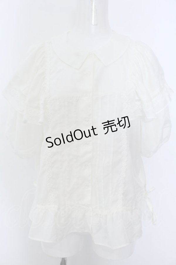 画像1: Maison de minette / Cape frill blouse  アイボリー O-25-02-27-1071-LO-BL-IG-OS (1)