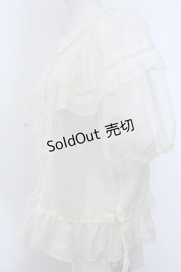 画像2: Maison de minette / Cape frill blouse  アイボリー O-25-02-27-1071-LO-BL-IG-OS (2)