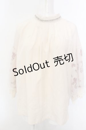 画像: axes femme / ミュシャ チュール袖ブラウス  オフ O-25-02-27-1086-AX-BL-AS-ZT508