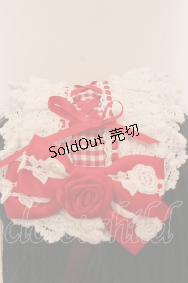 画像7: BABY,THE STARS SHINE BRIGHT / ギンガムチェック巻きバラドールワンピースセット  えんじ O-25-02-27-1015-BA-OP-IG-OS (7)