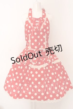 画像: metamorphose / ホルターあみあげジャンパースカート  アカ×シロ O-25-02-27-1023-ME-OP-IG-OS