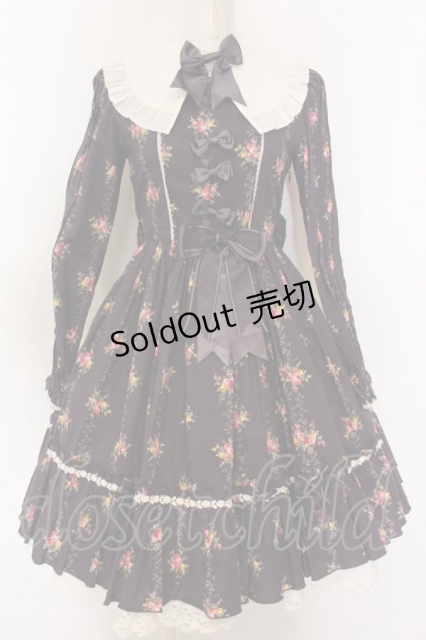 画像1: metamorphose / ヨーク付きワンピース（花柄）  パープル O-25-02-27-1024-ME-OP-YM-OS (1)