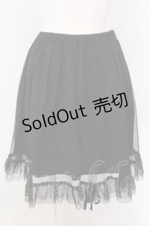 画像: PEACE NOW / リボンテープチュールスカート M ブラック O-25-02-27-013-PU-SK-IG-ZI