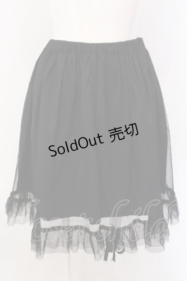画像1: PEACE NOW / リボンテープチュールスカート M ブラック O-25-02-27-013-PU-SK-IG-ZI (1)