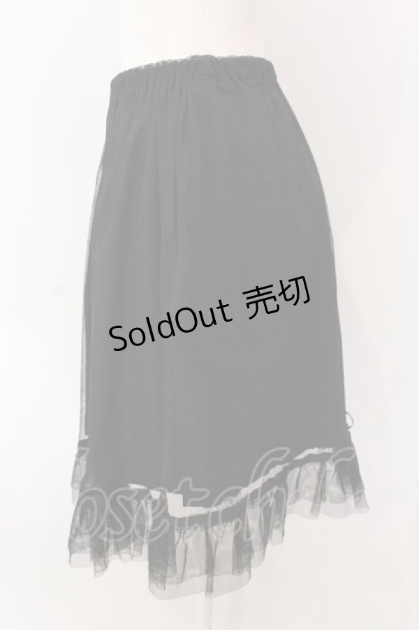 画像2: PEACE NOW / リボンテープチュールスカート M ブラック O-25-02-27-013-PU-SK-IG-ZI (2)