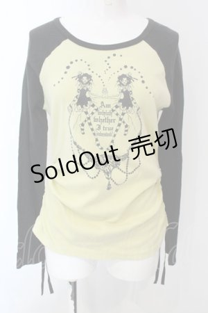 画像: PEACE NOW / サイドギャザーラグランカットソー M イエロー×ブラック O-25-02-27-017-PU-TO-IG-OS