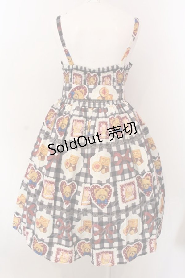 画像4: axes femme kawaii / ベアズベーカリー柄ジャンスカ M クロ O-25-02-28-031-AX-OP-IG-OS (4)