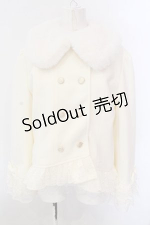 画像: axes femme / 裾レースショートコート M キナリ O-25-02-28-046-AX-CO-OW-OS