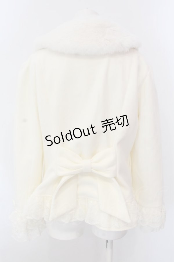 画像5: axes femme / 裾レースショートコート M キナリ O-25-02-28-046-AX-CO-OW-OS (5)