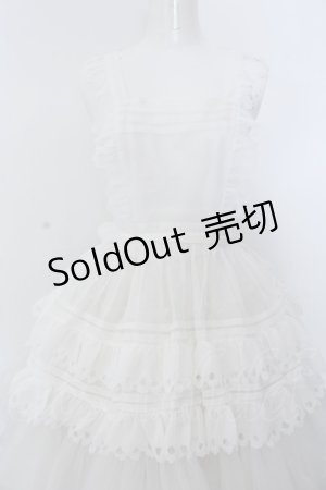 画像: Wheat House / Wonderland Garden シフォンエプロン  シロ O-25-02-28-1001-LO-SK-OW-OS