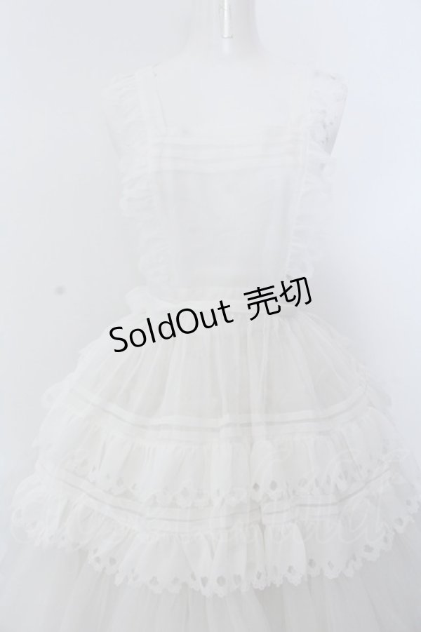 画像1: Wheat House / Wonderland Garden シフォンエプロン  シロ O-25-02-28-1001-LO-SK-OW-OS (1)