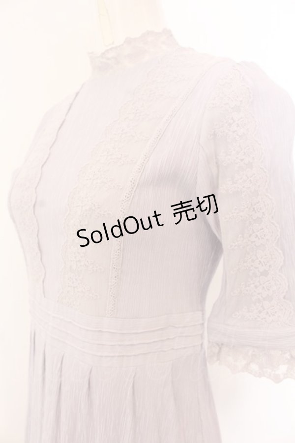 画像2: an another angelus / レース使い楊柳シフォンワンピース F ラベンダー O-25-02-28-1031-CA-OP-OW-OS (2)