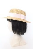 画像1: Katie / PRETTY BABY PANCAKE hat  ナチュラル×ピンク O-25-02-28-1055-LO-AC-OW-OS (1)
