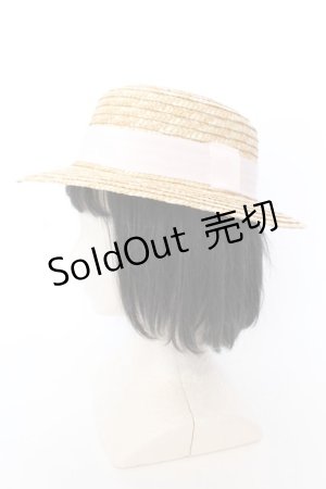 画像: Katie / PRETTY BABY PANCAKE hat  ナチュラル×ピンク O-25-05-30-1087-LO-AC-OW-ZT-K004