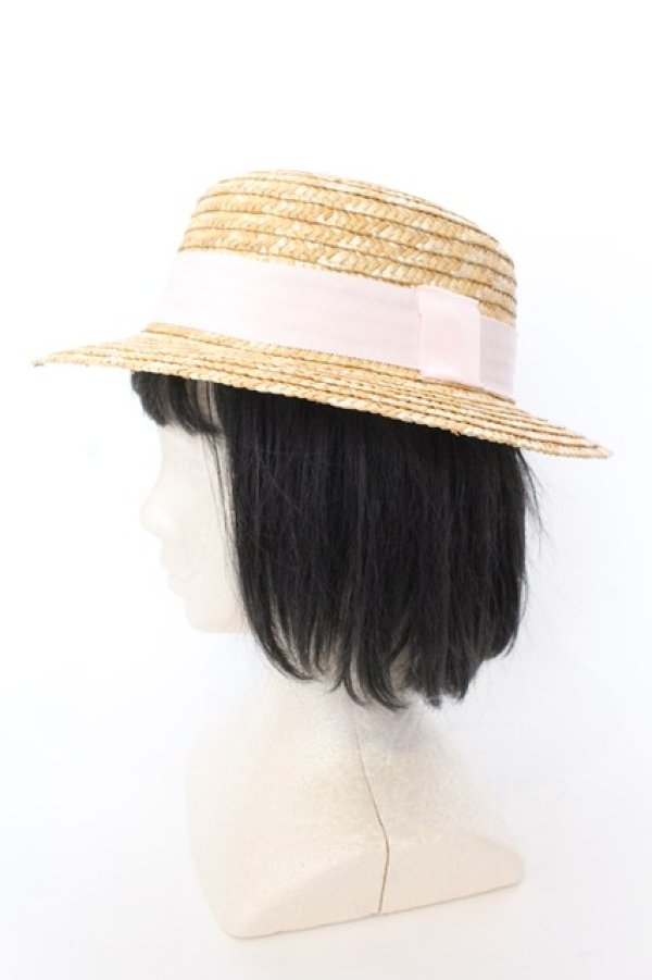 画像1: Katie / PRETTY BABY PANCAKE hat  ナチュラル×ピンク O-25-02-28-1055-LO-AC-OW-OS (1)