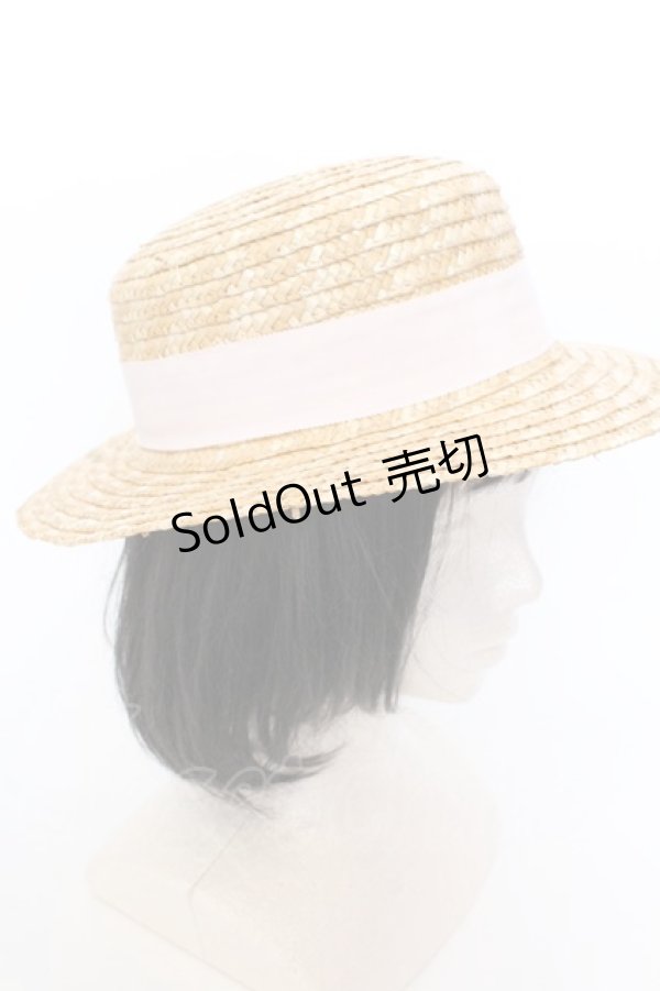 画像4: Katie / PRETTY BABY PANCAKE hat  ナチュラル×ピンク O-25-05-30-1087-LO-AC-OW-ZT-K004 (4)