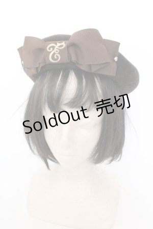 画像: Enchantlic Enchantilly / Cat Earsロゴ刺繍ベレー帽  ブラウン O-25-02-28-1060-LO-AC-OW-OS