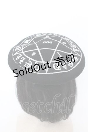 画像: HELL CAT PUNKS / ペンタグラムベレー 58ｃｍ ブラック O-25-02-28-1069-PU-AC-OW-OS