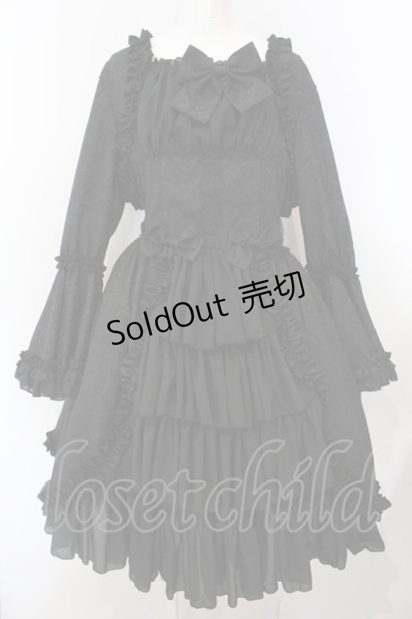 画像1: Henrietta Romantic Salon / Antique Victorian Dollワンピース  クロ O-25-02-28-1007-LO-OP-OW-OS (1)