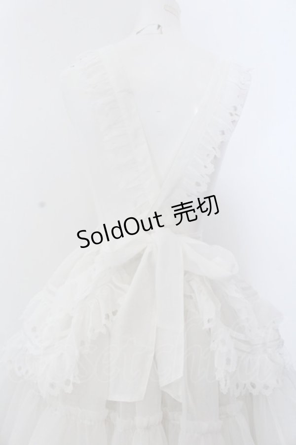 画像3: Wheat House / Wonderland Garden シフォンエプロン  シロ O-25-02-28-1001-LO-SK-OW-OS (3)