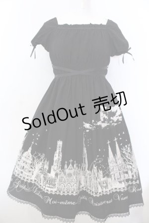 画像: Moi-meme-Moitie / サイレントムーンワンピース(ミニ丈)  ブラック×ホワイト O-25-02-28-1009-MO-OP-OW-OS