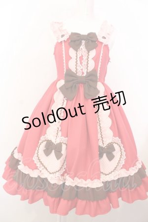 画像: Angelic Pretty / Waffle Heartジャンパースカート（2022年）  アカ O-25-02-28-1012-AP-OP-OW-OS