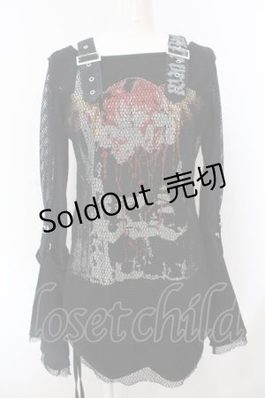 画像: ICHIOKU / メッシュレイヤードオフショルトップス  ブラック O-25-02-28-1016-PU-TO-OW-OS
