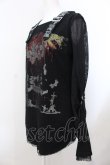 画像2: ICHIOKU / メッシュレイヤードオフショルトップス  ブラック O-25-02-28-1016-PU-TO-OW-OS (2)