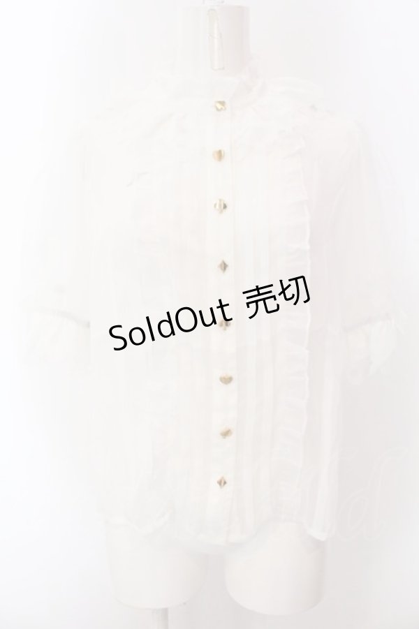 画像1: Wheat House / Wonderland Gardenシフォンブラウス L シロ O-25-02-28-1017-LO-BL-OW-OS (1)