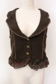 画像1: axes femme / 裾刺繍ベスト M ブラウン O-25-02-28-059-AX-TO-OW-OS (1)