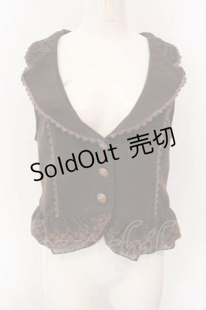 画像: axes femme / 裾刺繍ベスト M ブラウン O-25-02-28-059-AX-TO-OW-OS