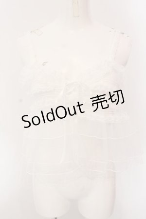 画像: axes femme / フリルチュールビスチェ F シロ O-25-02-28-075-AX-TO-OW-OS