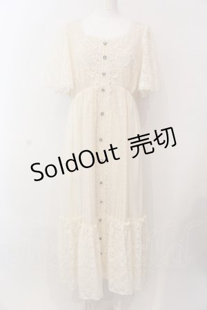 画像: axes femme / レース×シフォンドレス風ワンピース F キナリ O-25-02-28-078-AX-OP-OW-OS