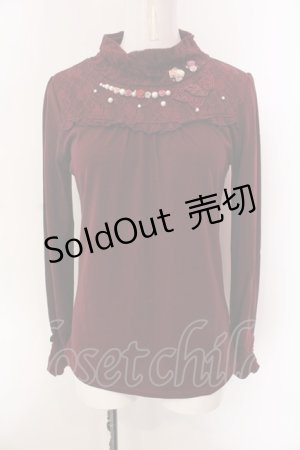 画像: axes femme / 蝶レースガーデンタートル M ワイン O-25-02-28-013-AX-TO-IG-OS