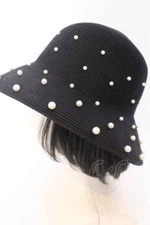 画像: axes femme / パールモチーフハット 58ｃｍ クロ O-25-02-28-106-AX-AC-OW-OS