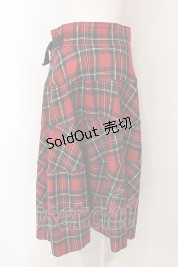 画像3: Jane Marple Dans Le Salon / タータンチェック巻きスカート M アカ O-25-03-06-023-JM-SK-IG-ZT005 (3)