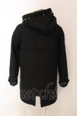 画像4: HELL CAT PUNKS / アイレットレースアップモッズコート  ブラック×裏地レッド O-25-03-06-027-PU-CO-IG-ZT-C015 (4)