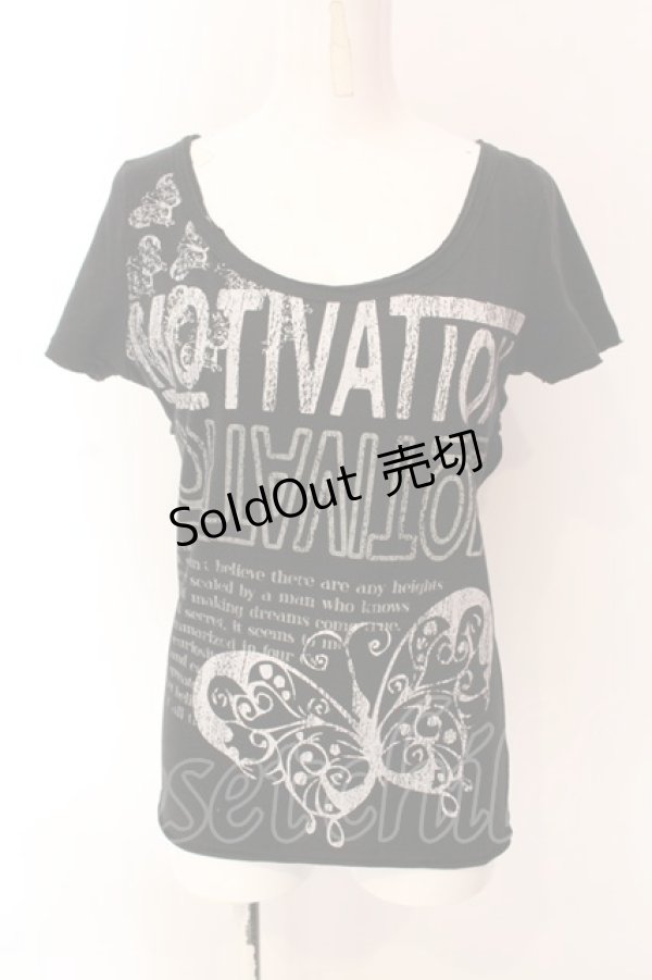 画像1: LAZY DAISY / スパイダーカットプリントロングTシャツ  ブラック O-25-03-06-032-PU-TS-IG-OS (1)