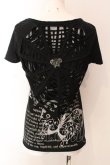 画像3: LAZY DAISY / スパイダーカットプリントロングTシャツ  ブラック O-25-03-06-032-PU-TS-IG-OS (3)