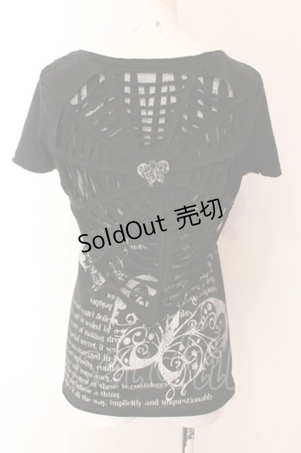 画像3: LAZY DAISY / スパイダーカットプリントロングTシャツ  ブラック O-25-03-06-032-PU-TS-IG-OS (3)