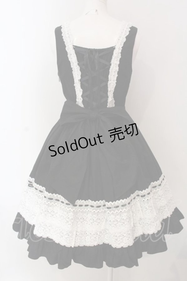 画像5: BABY,THE STARS SHINE BRIGHT / レースフリルジャンパースカート  クロ×シロ O-25-03-06-005-BA-OP-OW-OS (5)