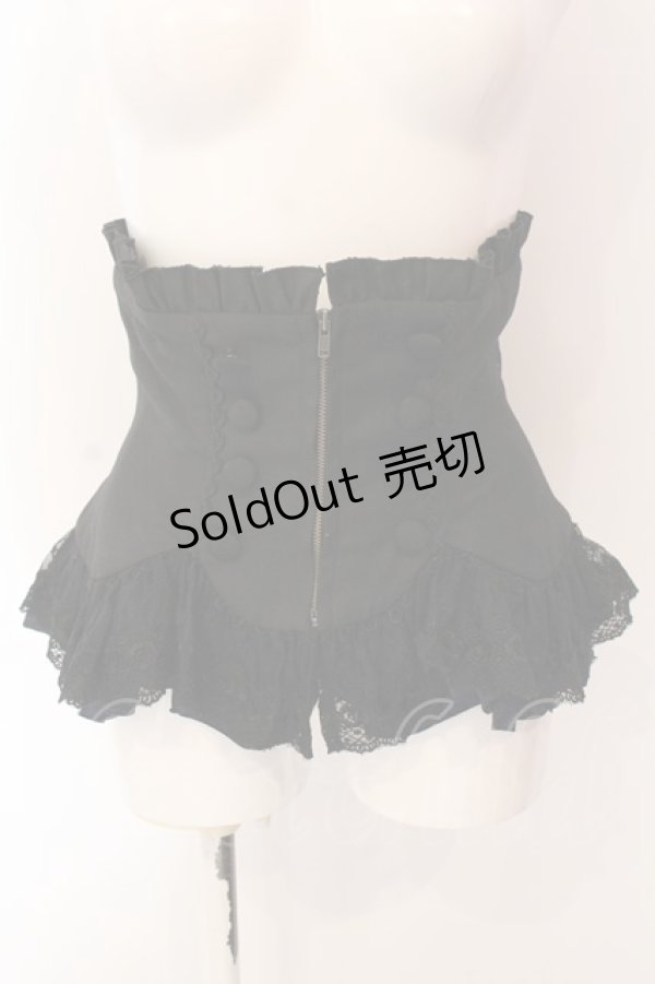 画像1: Sheglit / "quartet"コルセット M ブラック×ブルー O-25-03-06-052-EL-JA-OW-OS (1)