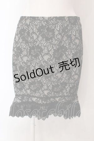 画像: abilletage / ダブルレースマーメイドスカート  ブラック O-25-03-06-059-GO-SK-IG-OS
