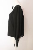 画像4: axes femme POETIQUE / クロス刺繍シスターブラウス M クロ×シロ O-25-03-06-062-AX-BL-IG-OS (4)