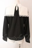 画像5: axes femme POETIQUE / クロス刺繍シスターブラウス M クロ×シロ O-25-03-06-062-AX-BL-IG-OS (5)